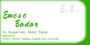 emese bodor business card